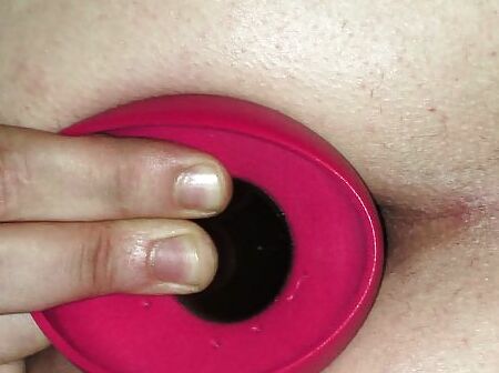 Anal fingering toying close up crossdressing