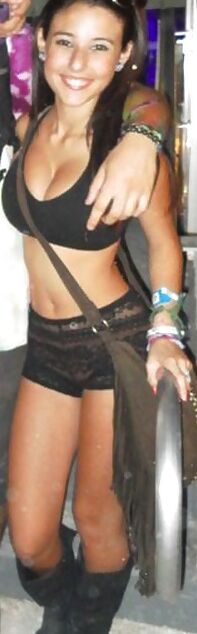 Sexy Skinny Brunette Teen With Big Tits