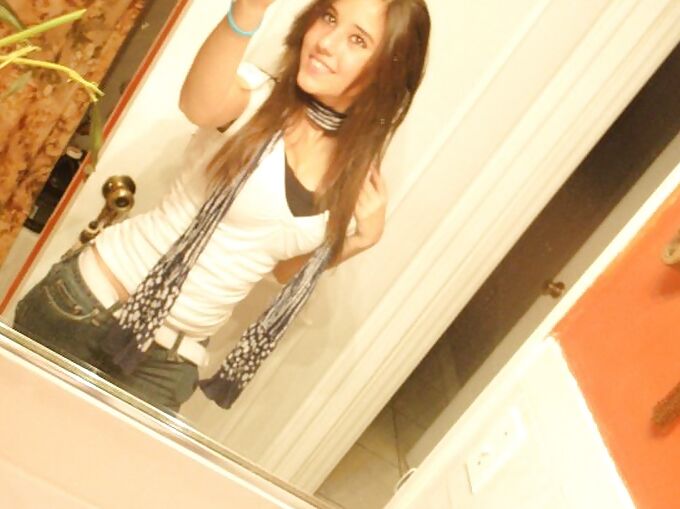 Sexy Skinny Brunette Teen With Big Tits
