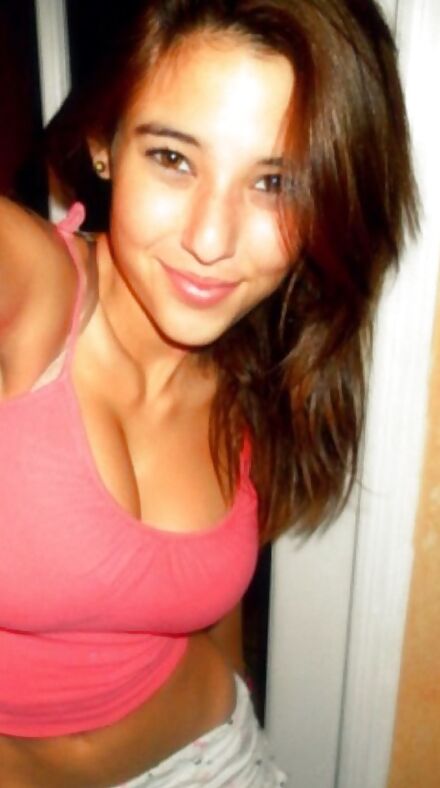Sexy Skinny Brunette Teen With Big Tits