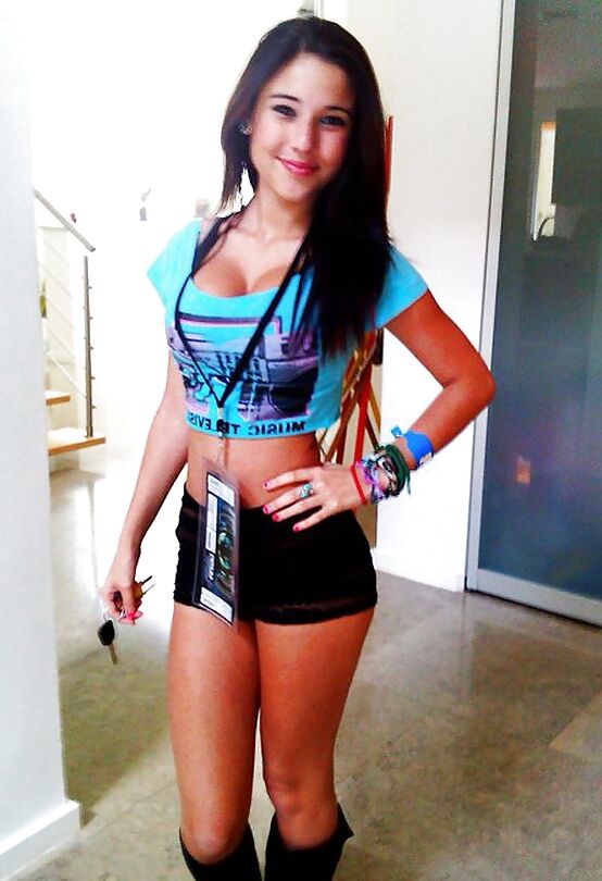 Sexy Skinny Brunette Teen With Big Tits