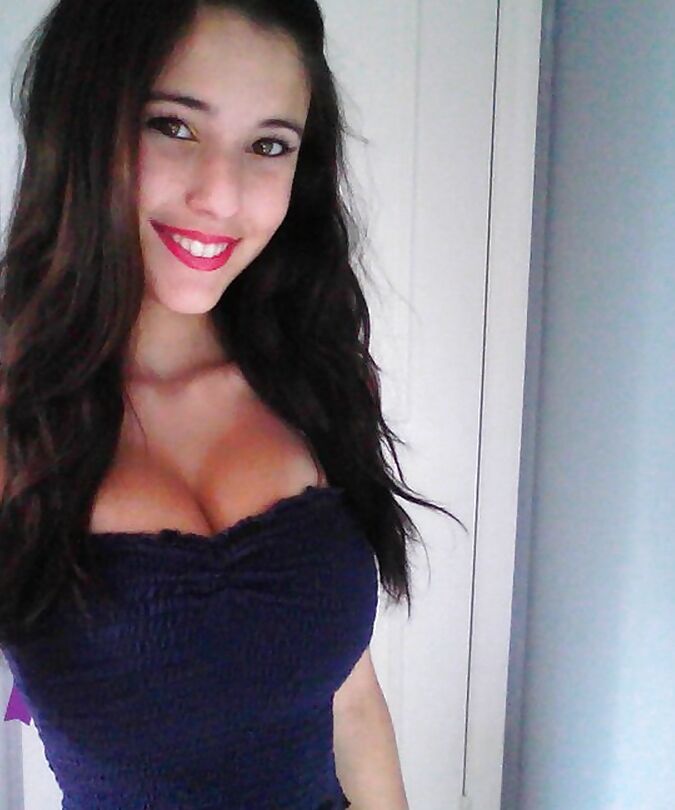 Sexy Skinny Brunette Teen With Big Tits