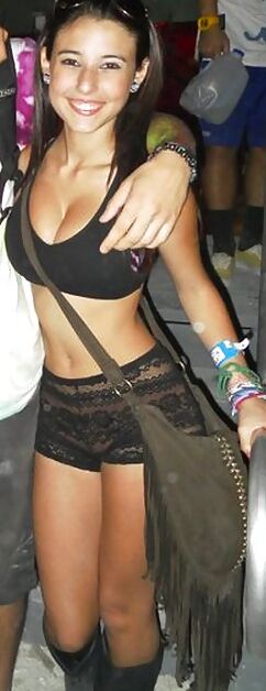 Sexy Skinny Brunette Teen With Big Tits