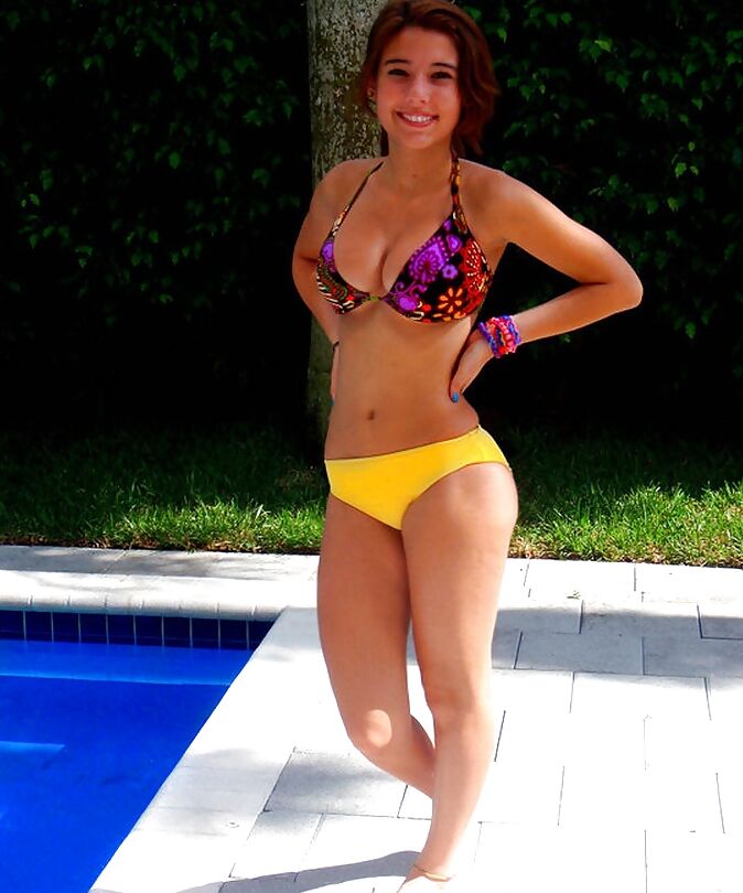 Sexy Skinny Brunette Teen With Big Tits