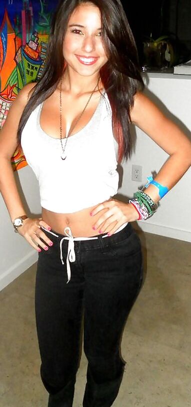Sexy Skinny Brunette Teen With Big Tits