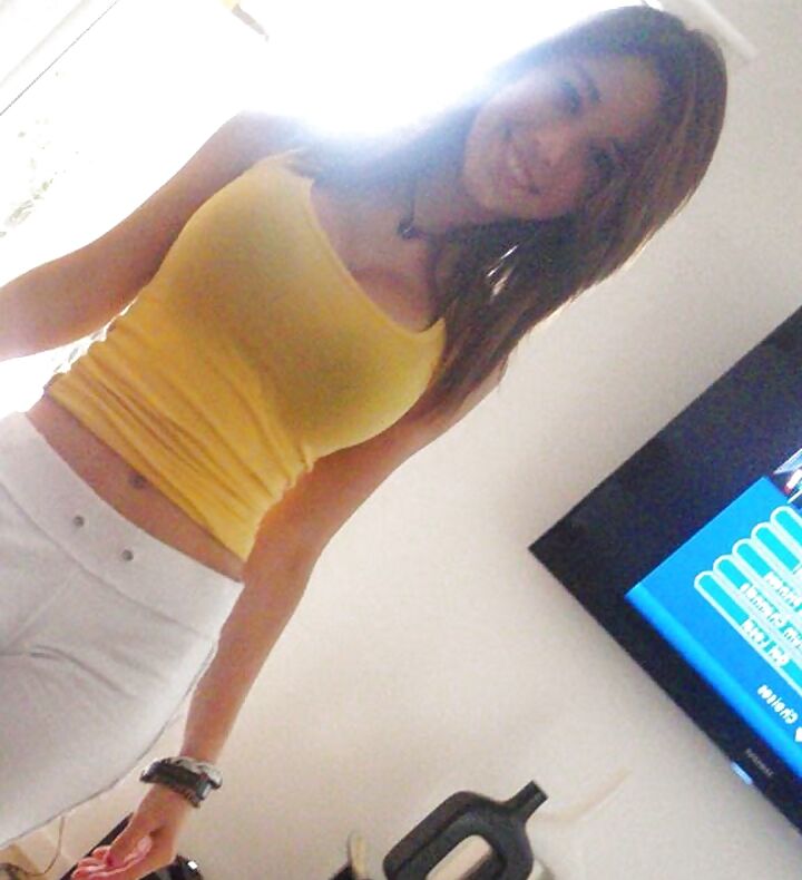 Sexy Skinny Brunette Teen With Big Tits