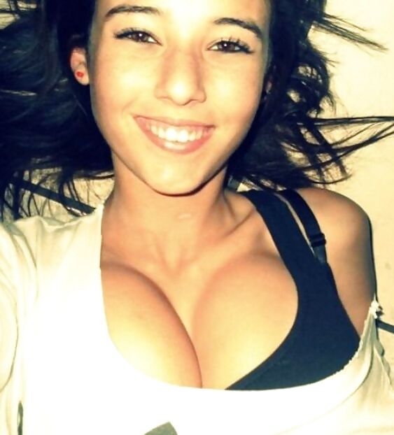 Sexy Skinny Brunette Teen With Big Tits