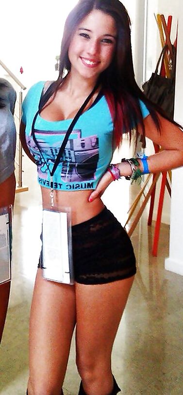 Sexy Skinny Brunette Teen With Big Tits