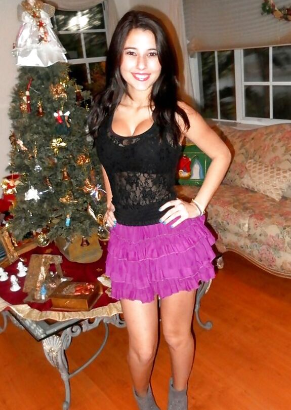 Sexy Skinny Brunette Teen With Big Tits
