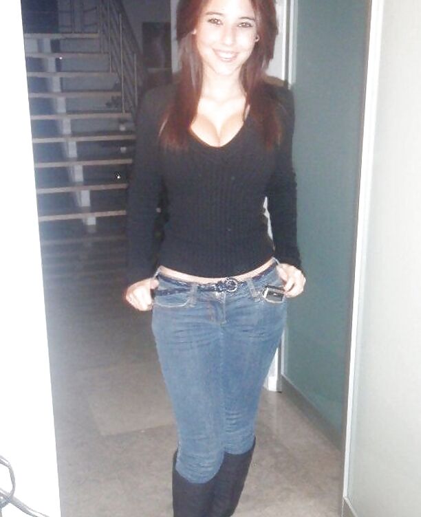 Sexy Skinny Brunette Teen With Big Tits