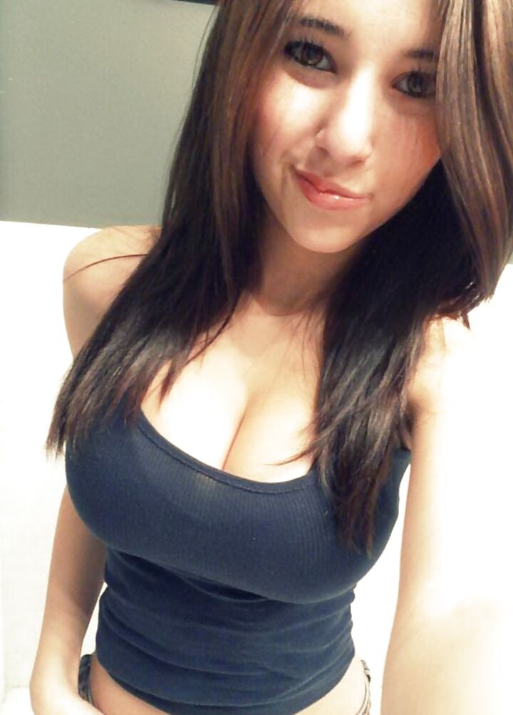 Sexy Skinny Brunette Teen With Big Tits