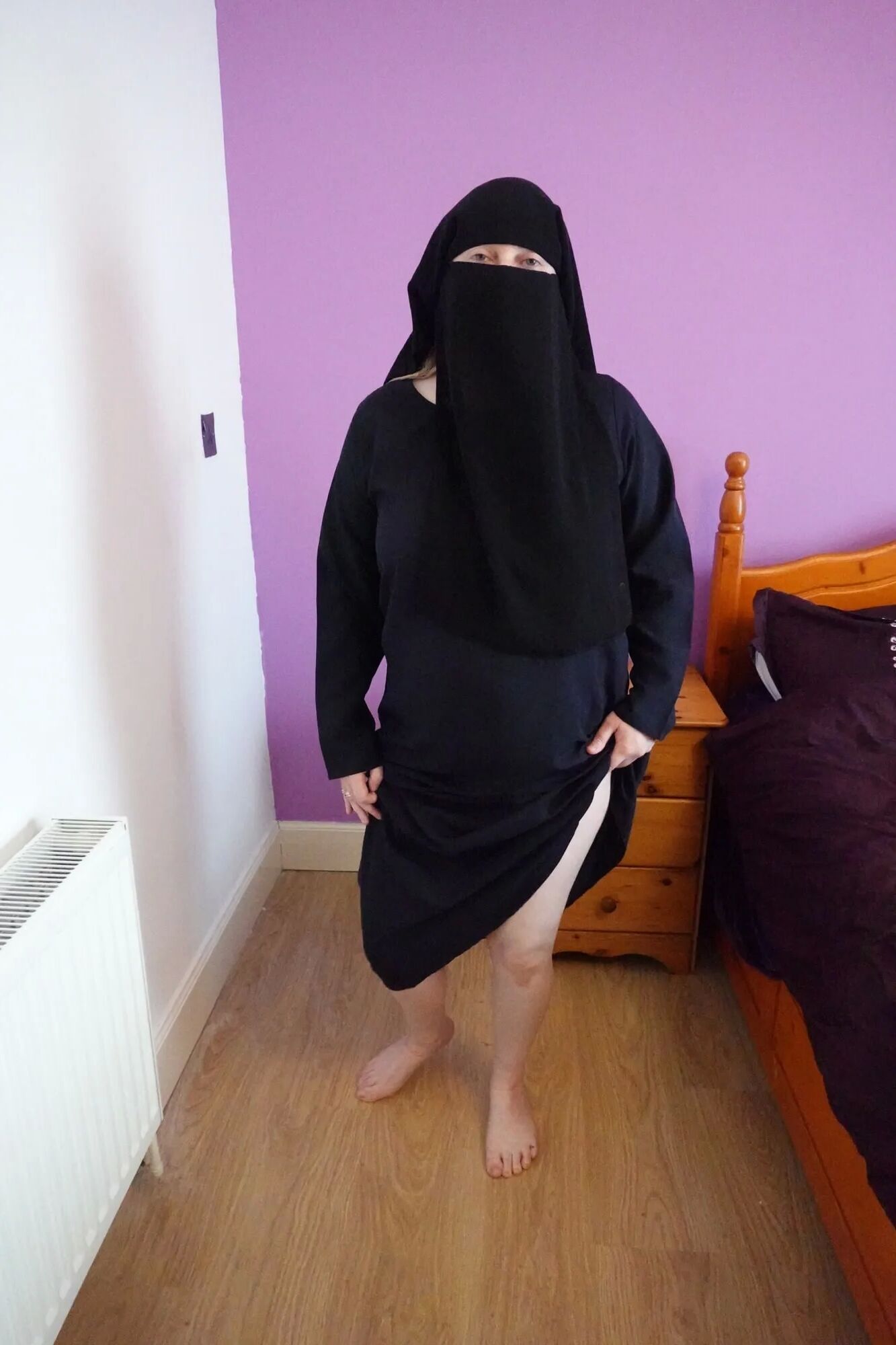 Wife wearing Burqa with Niqab naked underneath - 30 Pics