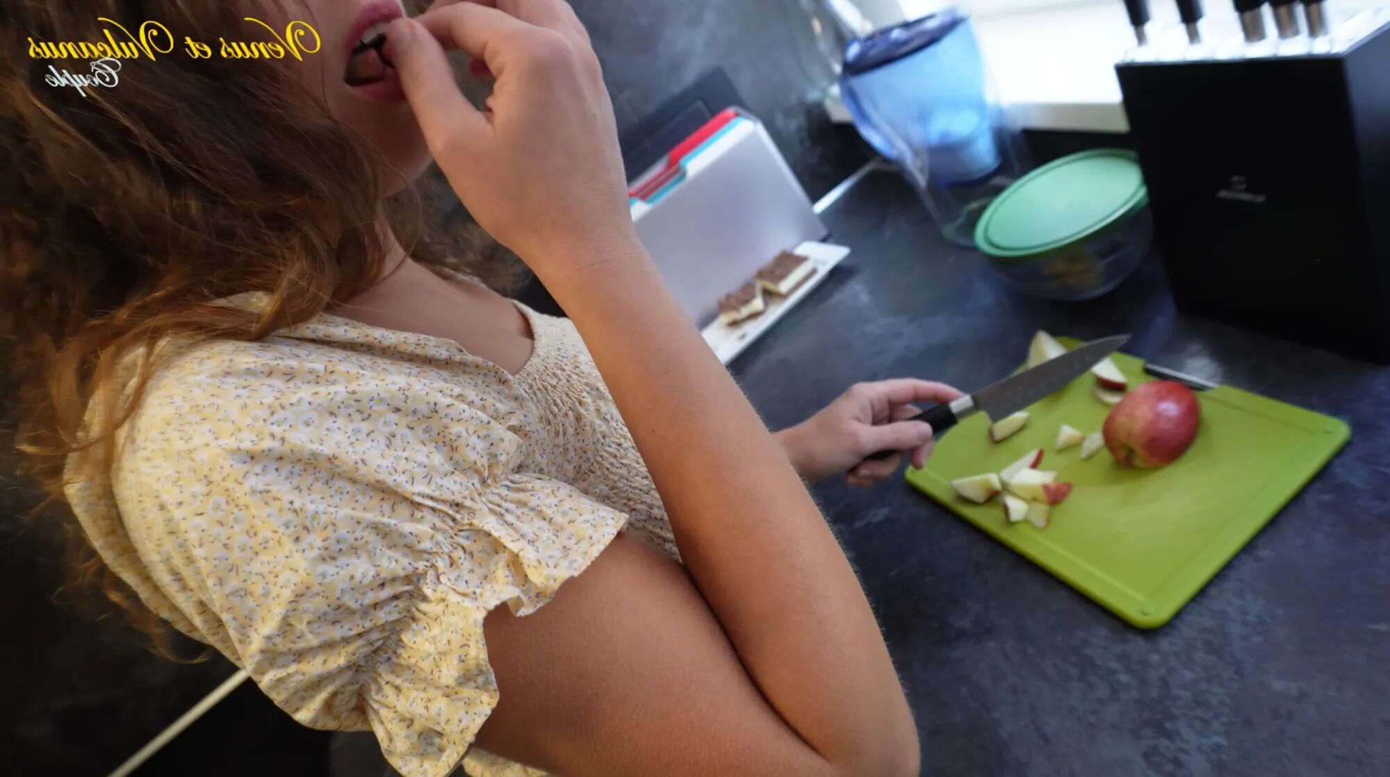 Family Bonding: Embracing in the Kitchen with Stepmom! - 5 Pics