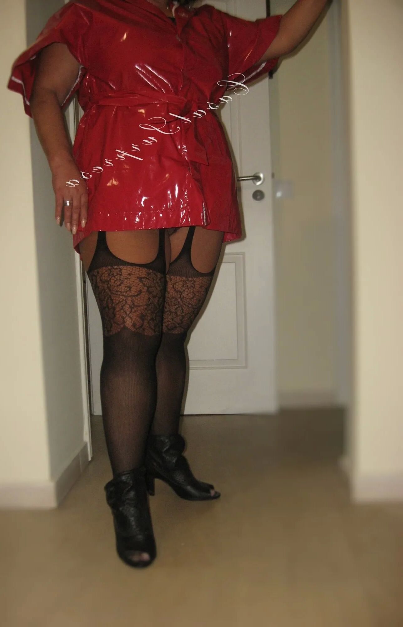 Red Raincoat - 7 Pics