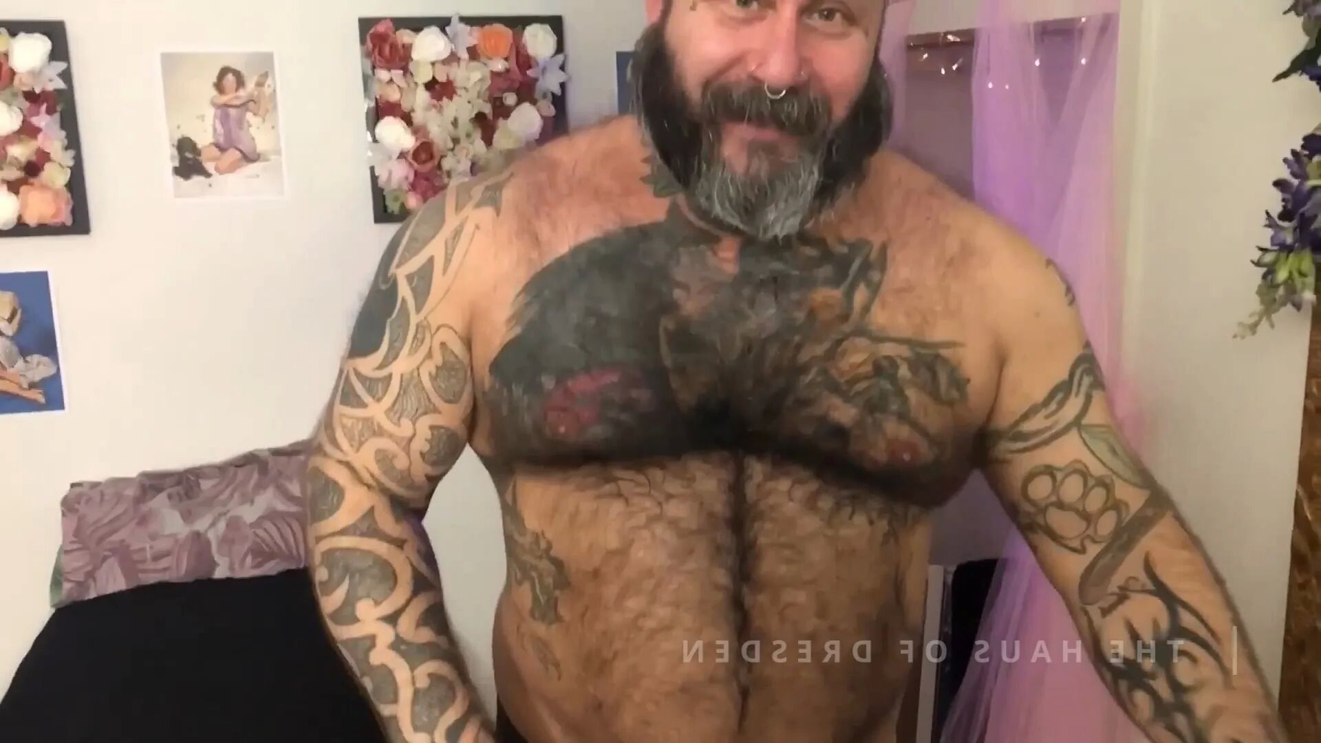 BBW Elizabeth Dresden Sucks Muscle Bear Husband's Dick - 25 Pics