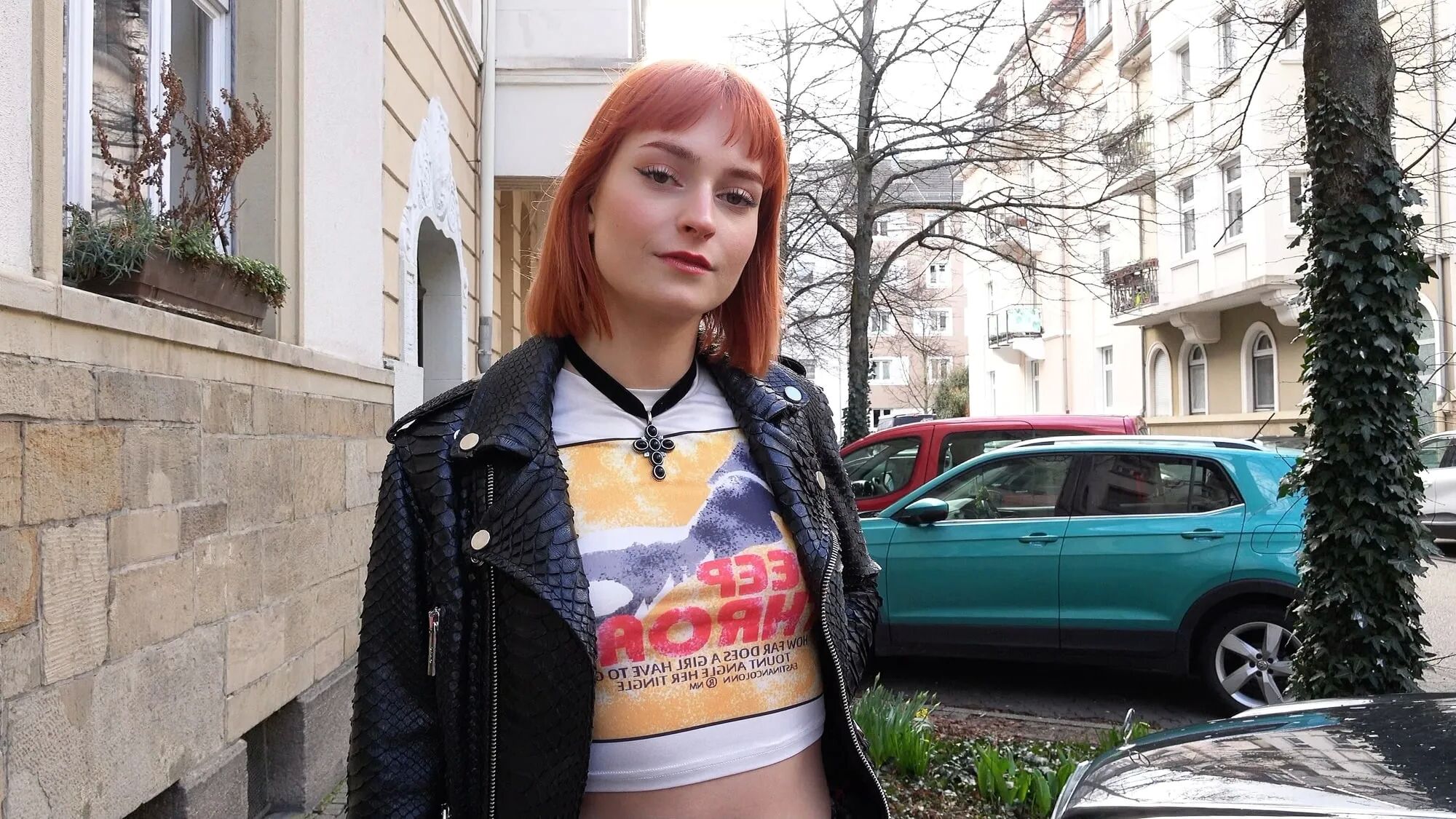 German Skinny Redhead Teen Dolly Dyson at Casting Fuck - 12 Pics