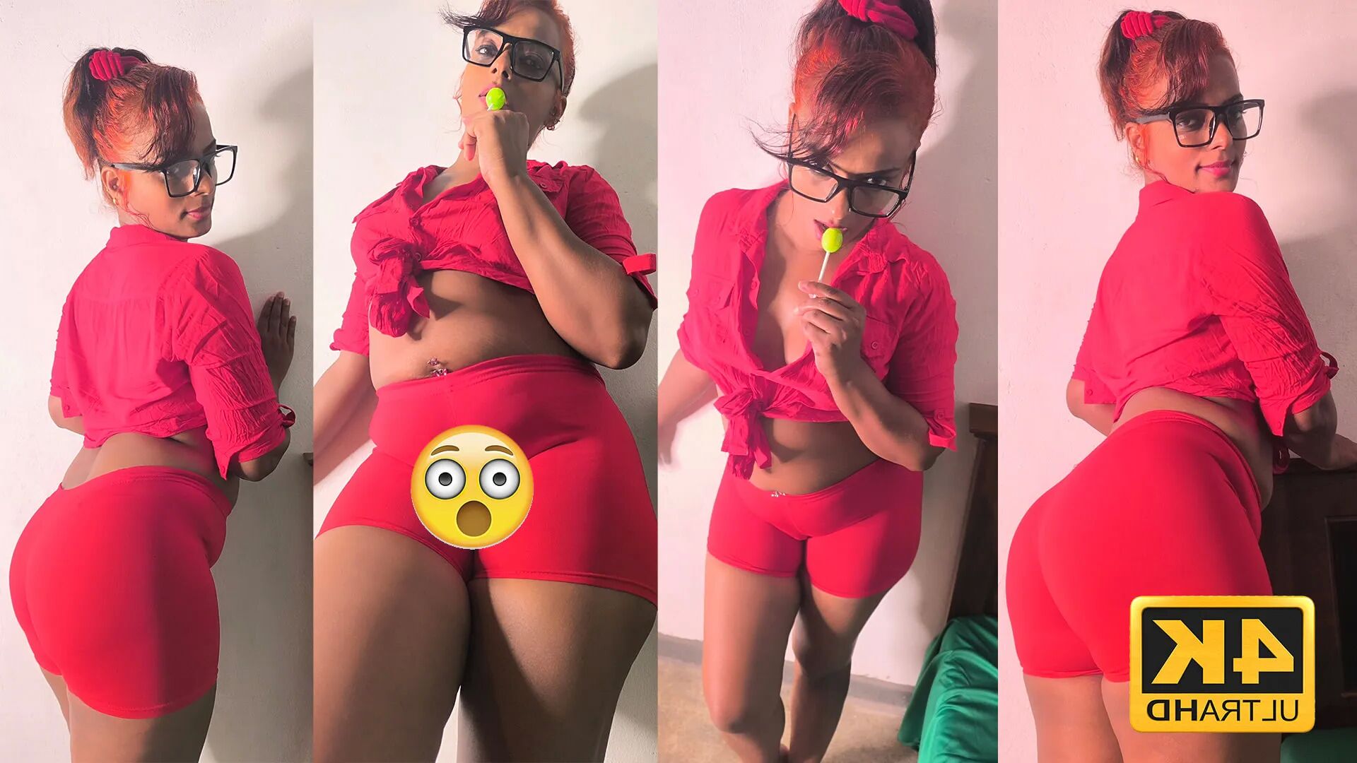 Red big booty - 7 Pics