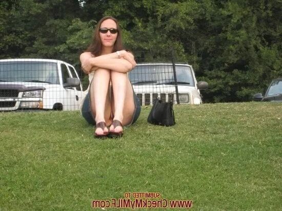 Check My MILF posing outdoors in public - 15 Pics