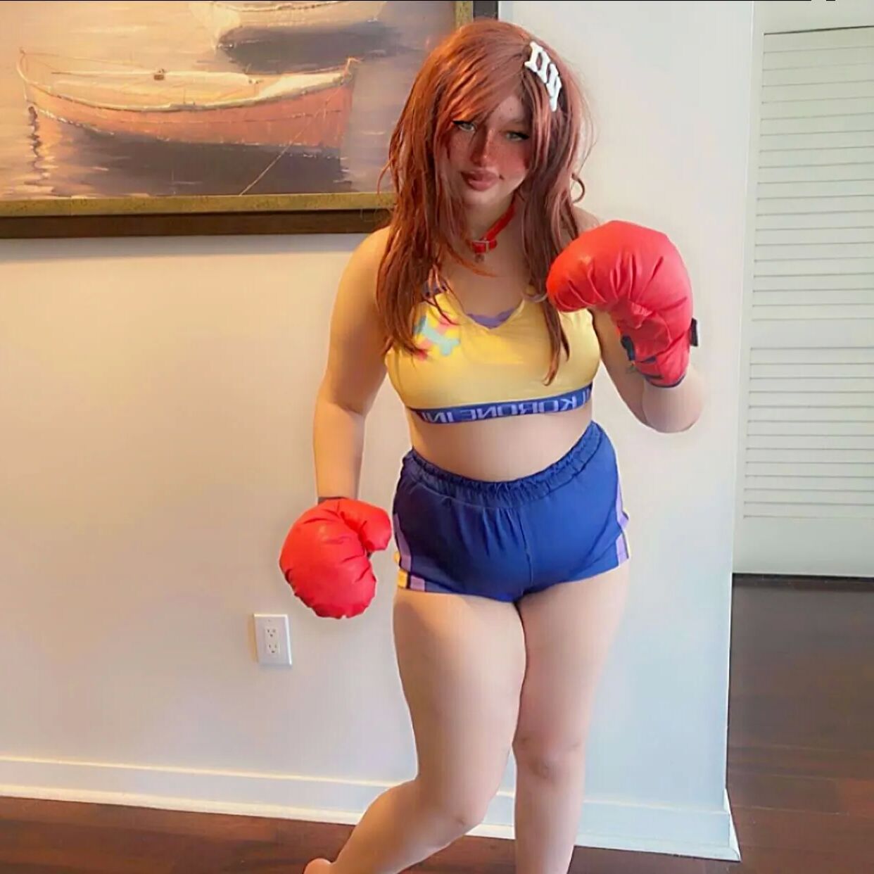 Inugami Korone Boxer Cosplay - 7 Pics