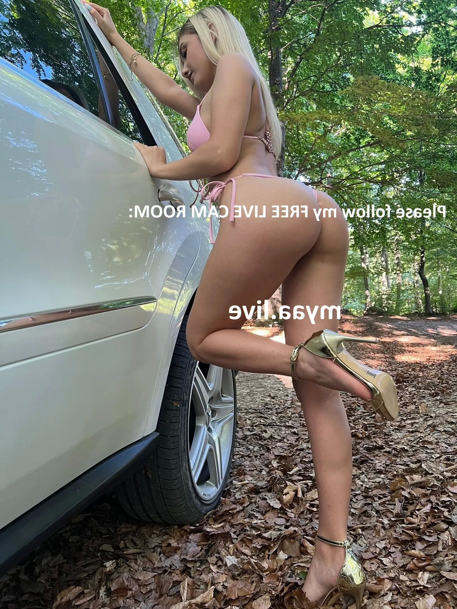 Photos en extérieur, sur ma voiture et dans ma voiture, jambes écartées, en sexe - 6 Photos