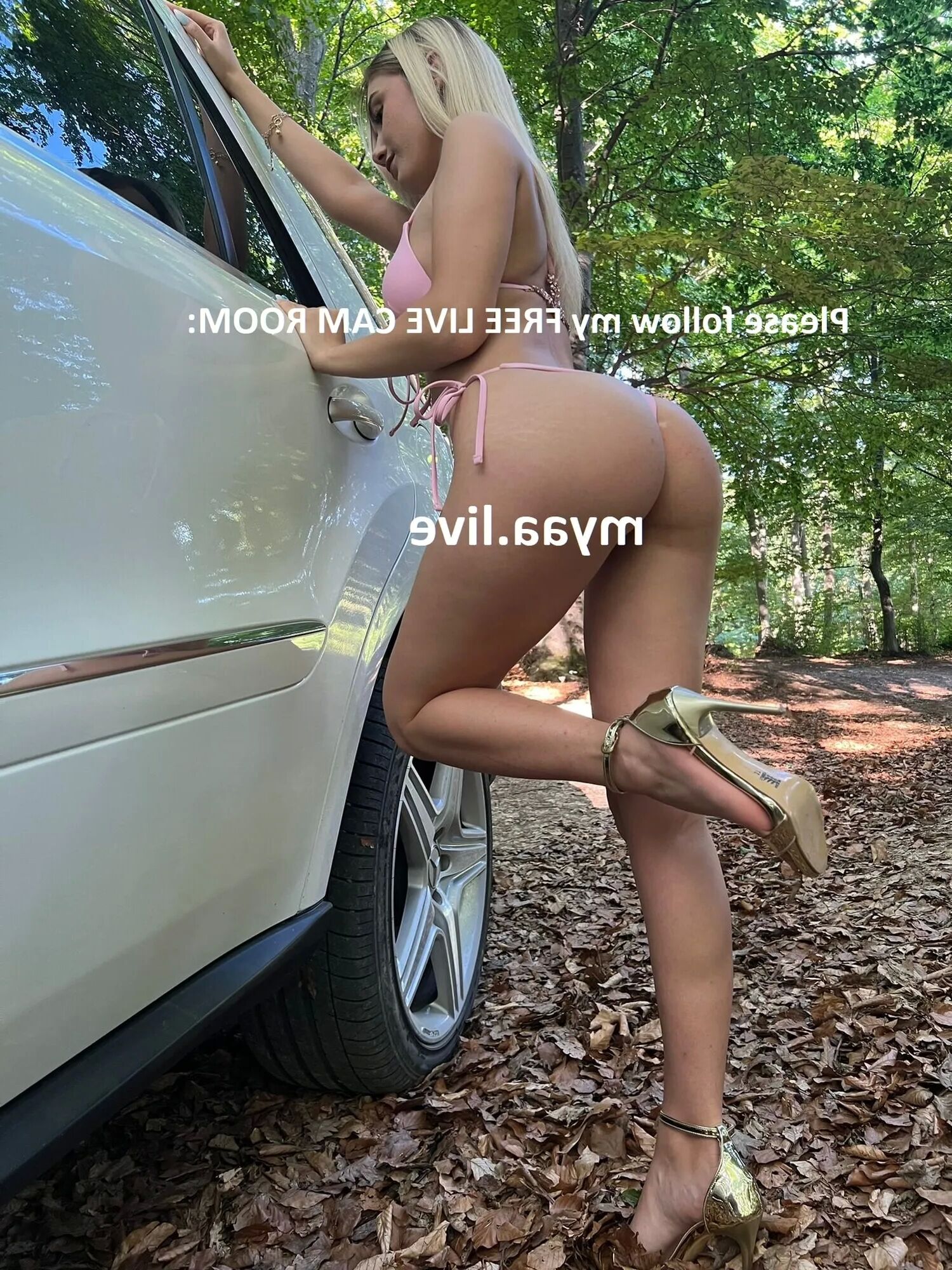 Photos en extérieur, sur ma voiture et dans ma voiture, jambes écartées, en sexe - 6 Photos