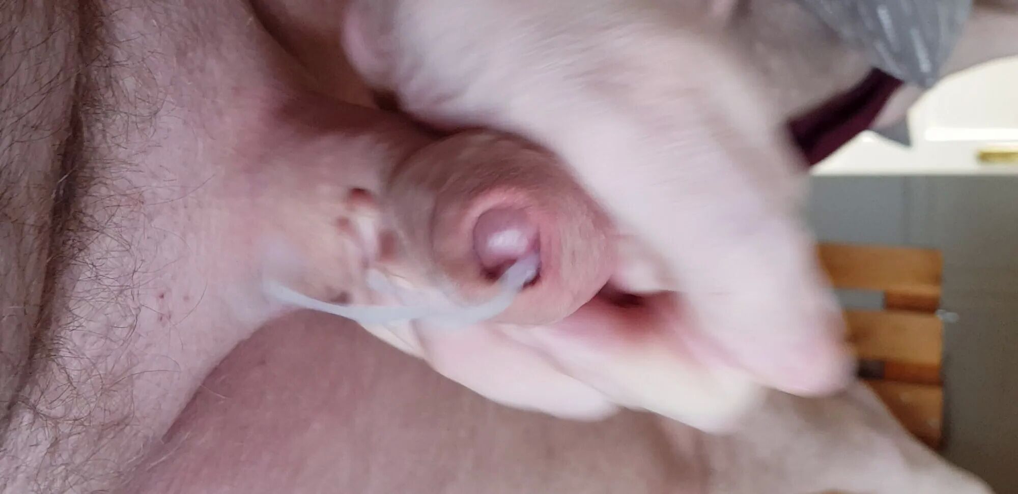 My husband jerks off his cock with 2 dildos in his ass loves - 19 Pics