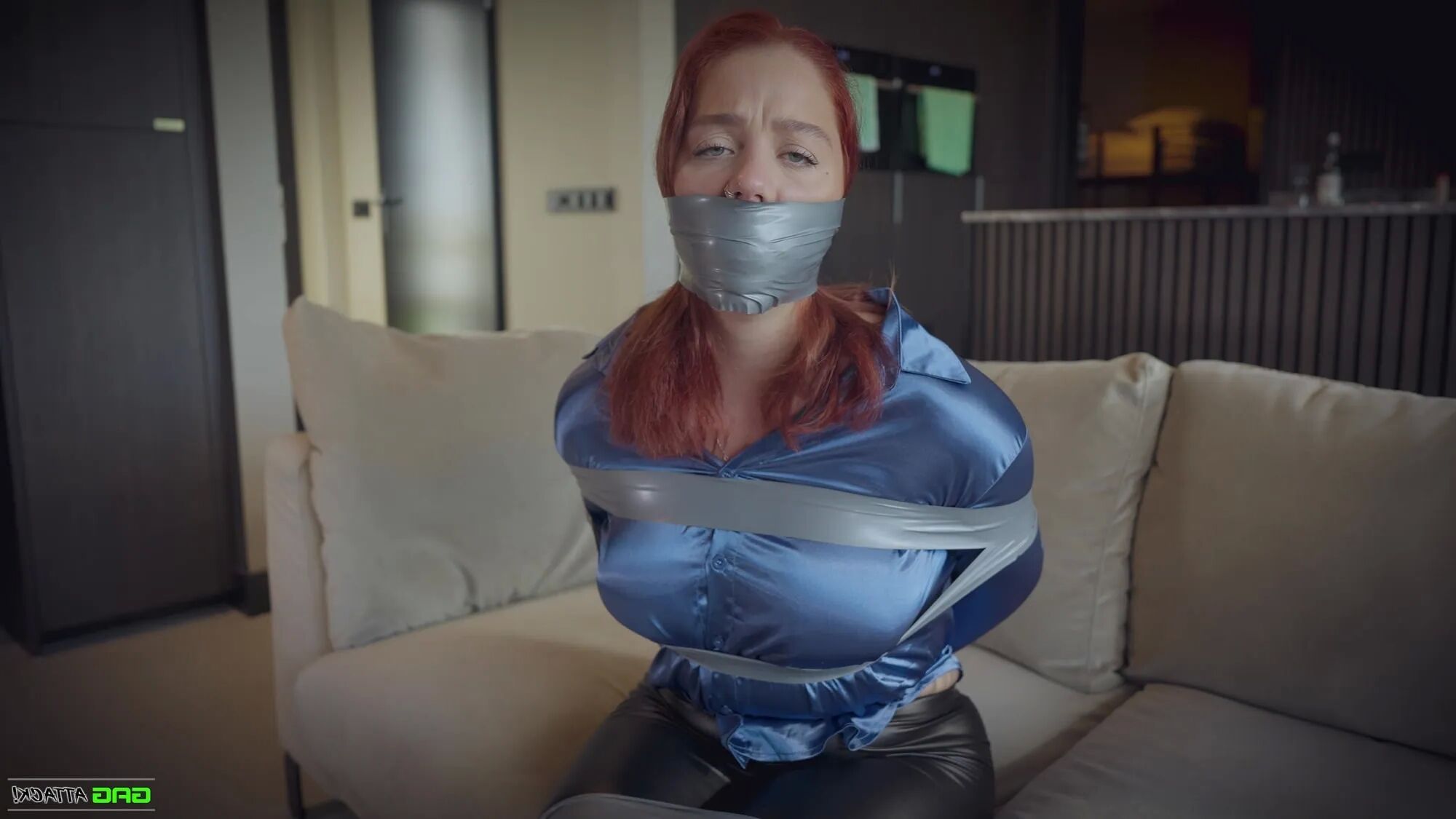 Daisy - Secretary Tape Bondage - 16 Pics