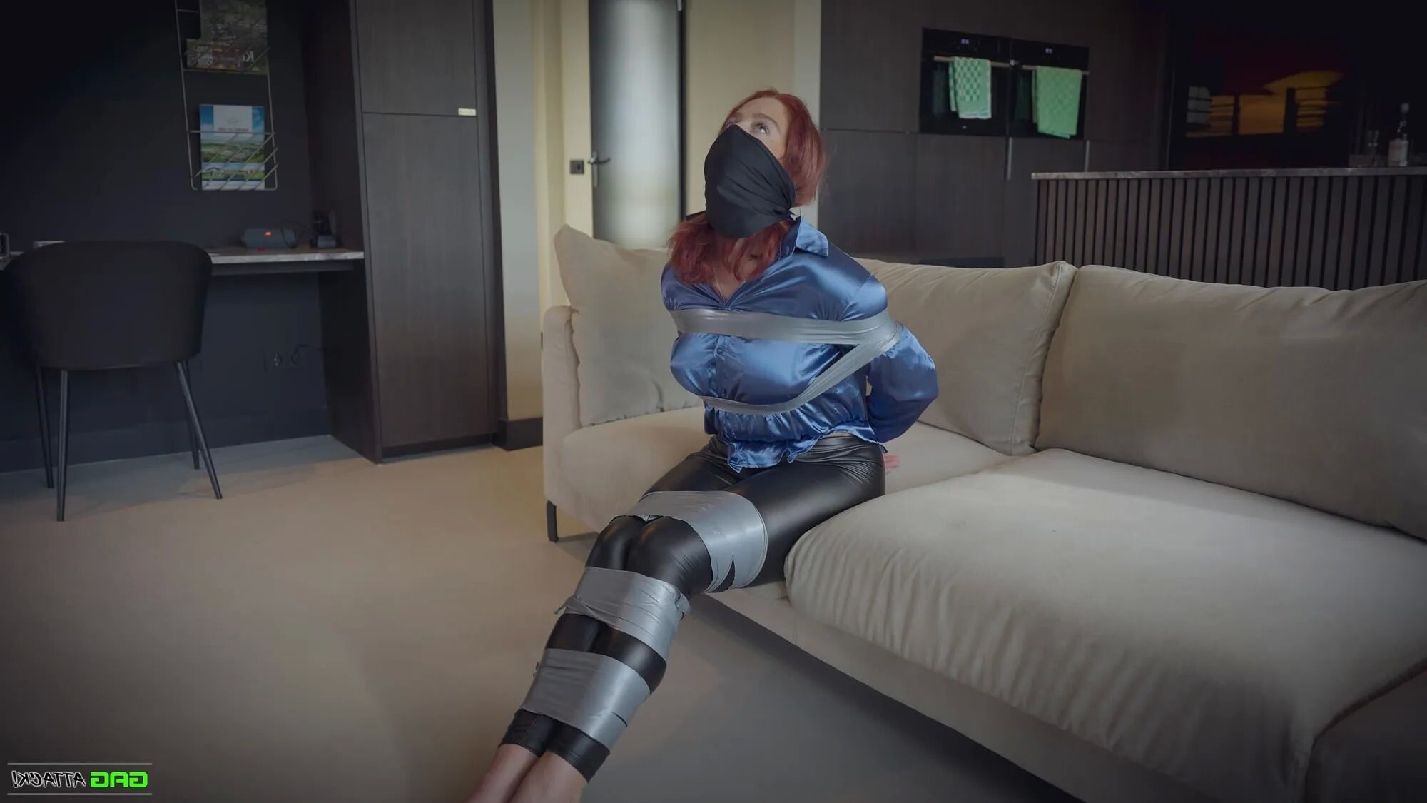 Daisy - Secretary Tape Bondage - 16 Pics