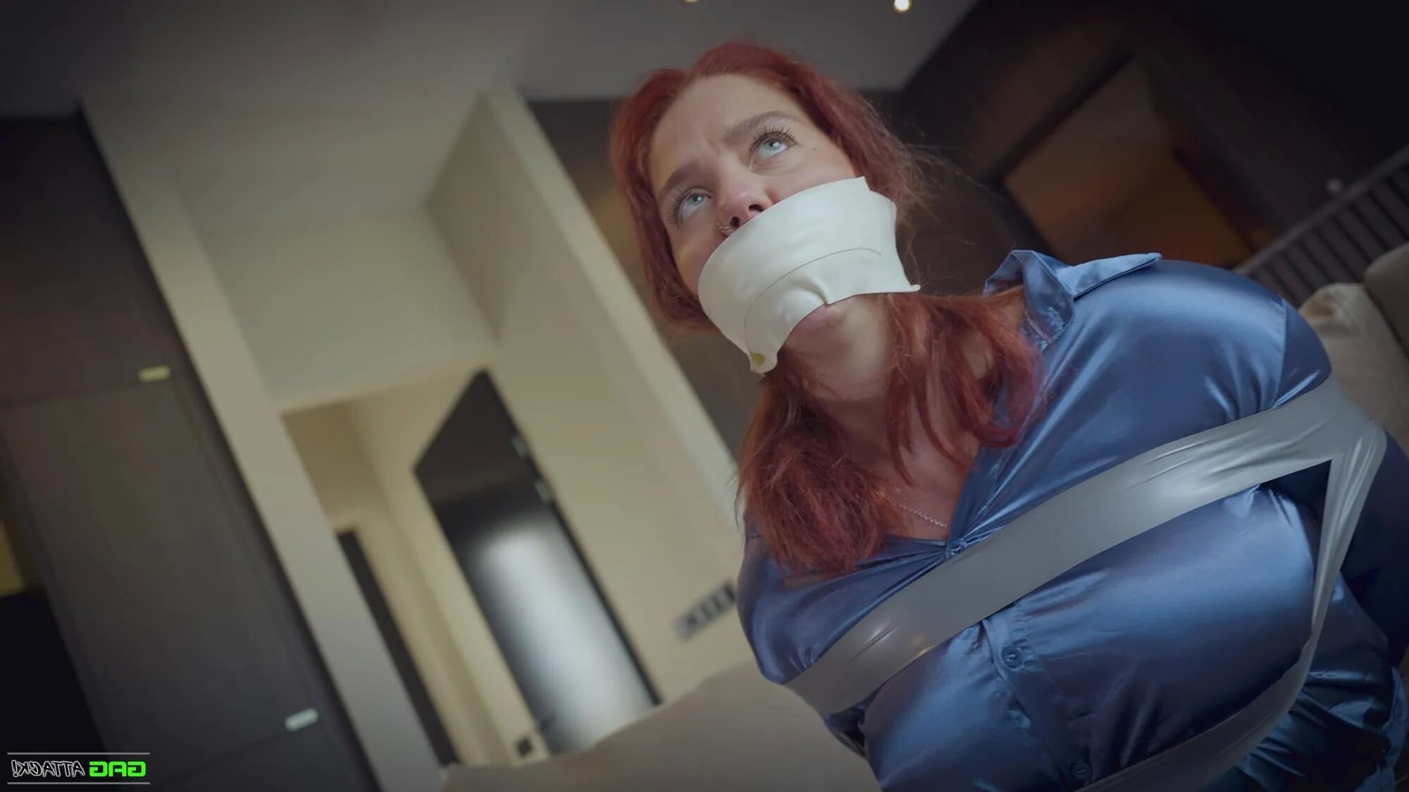 Daisy - Secretary Tape Bondage - 16 Pics
