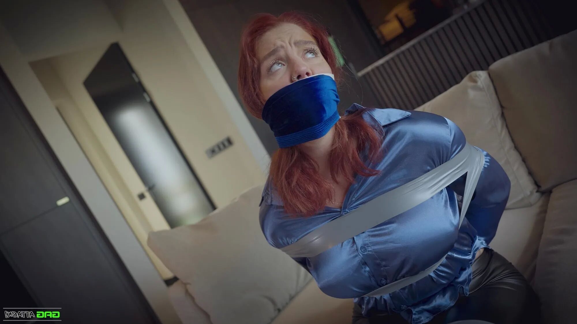 Daisy - Secretary Tape Bondage - 16 Pics