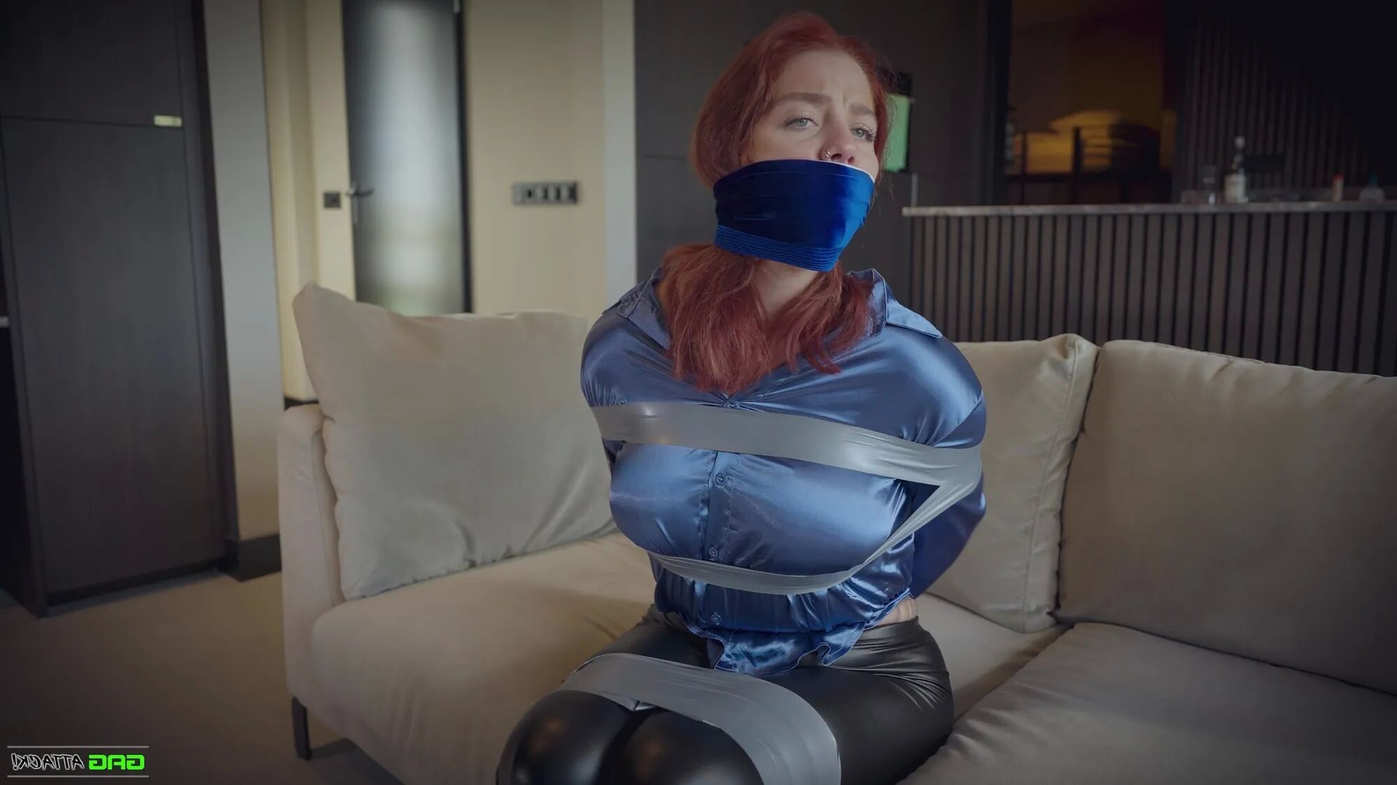 Daisy - Secretary Tape Bondage - 16 Pics