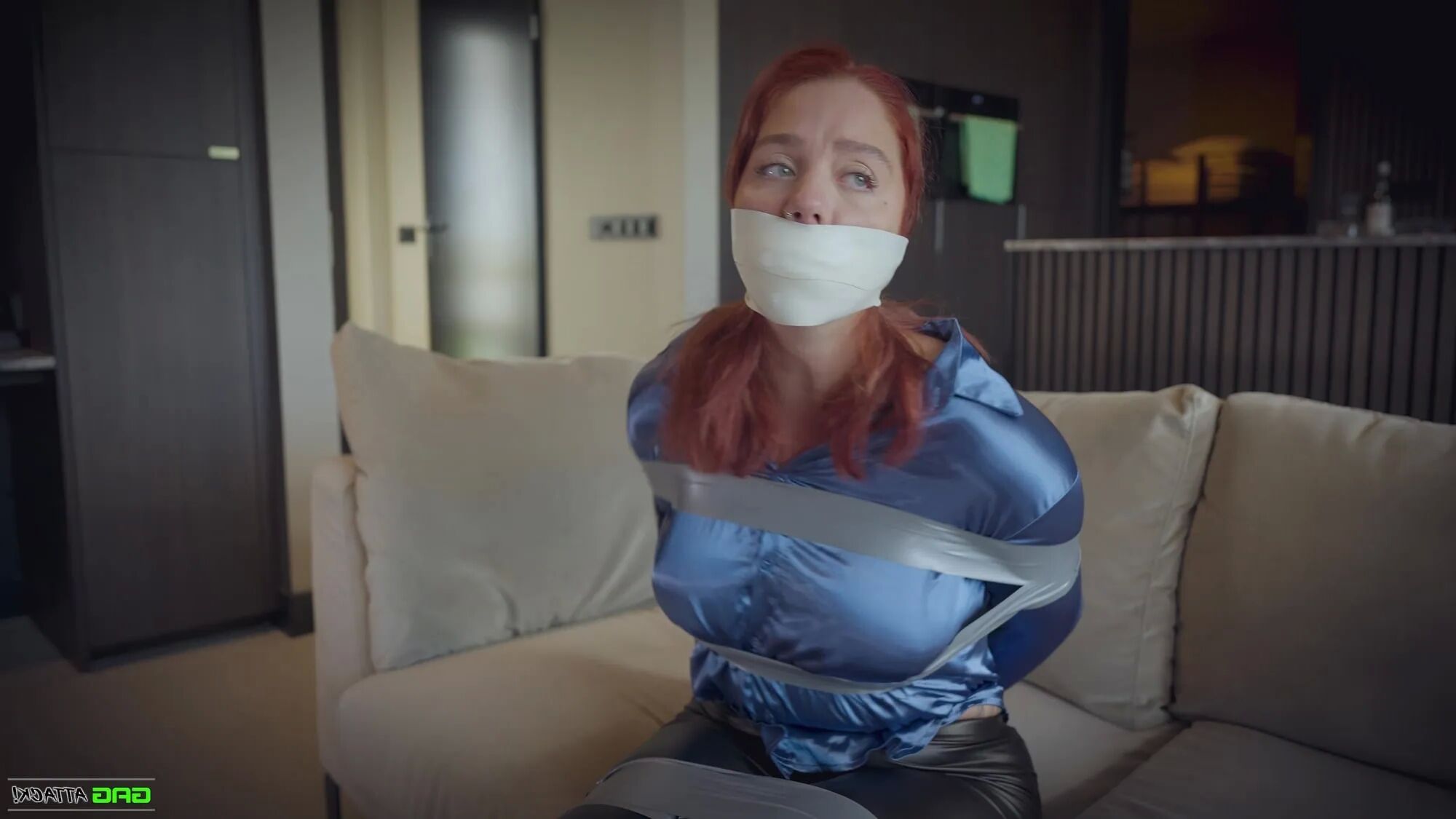 Daisy - Secretary Tape Bondage - 16 Pics