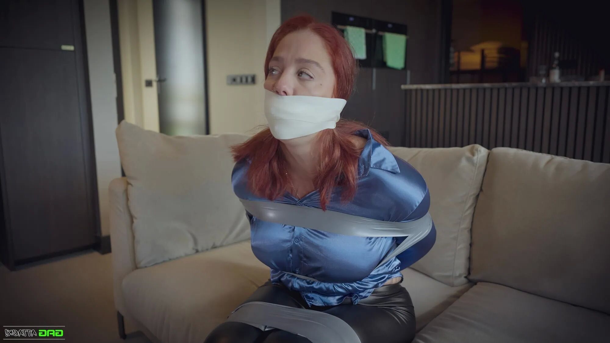 Daisy - Secretary Tape Bondage - 16 Pics