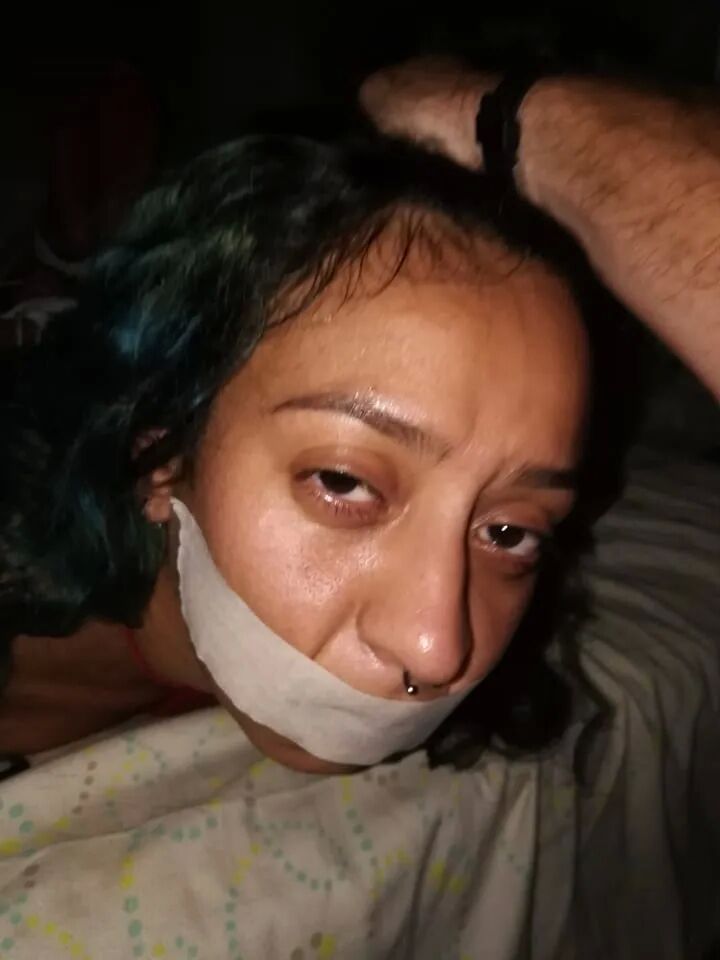 Random pics of being tied up and spunked on - 13 Pics