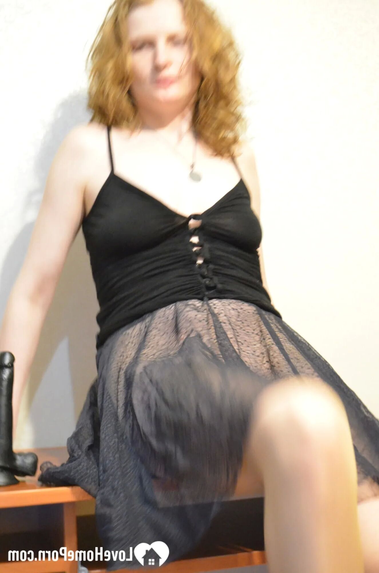 Stunning redhead in stockings moans while masturbating - 33 Pics