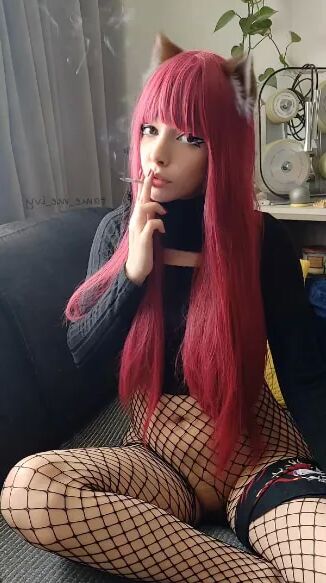 Adorable Alt Girl smoking a cig - 11 Pics