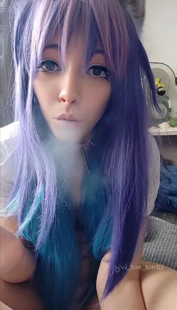 Cute Anime Girl smoking a cig - 11 Pics