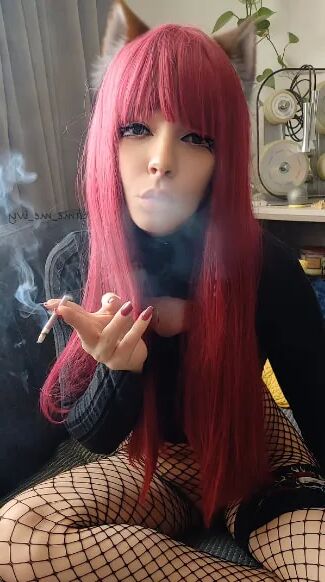 Adorable Alt Girl smoking a cig - 11 Pics