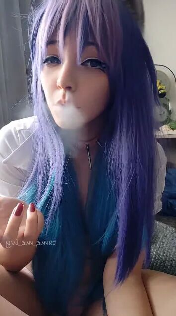 Cute Anime Girl smoking a cig - 11 Pics