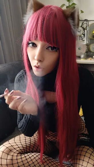 Adorable Alt Girl smoking a cig - 11 Pics