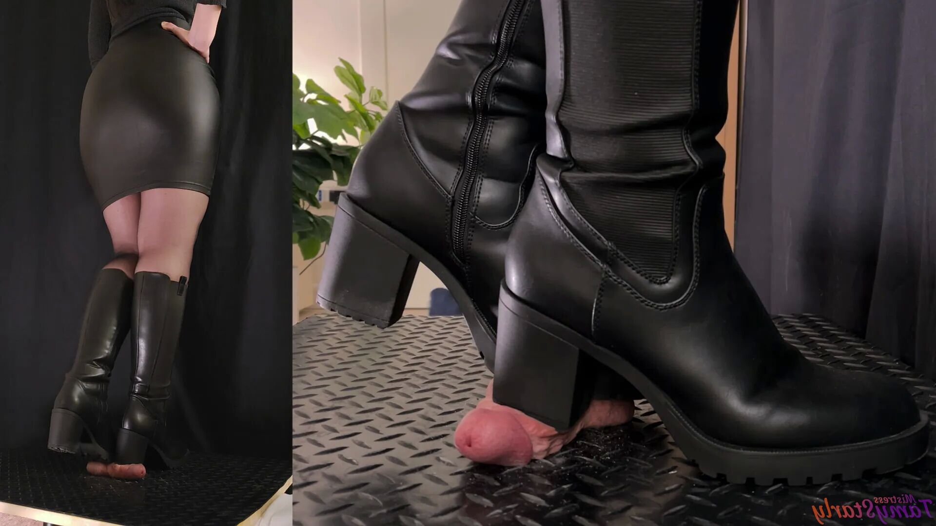 Boss Punishment in Leather Boots - Bootjob, Shoejob - 12 Pics