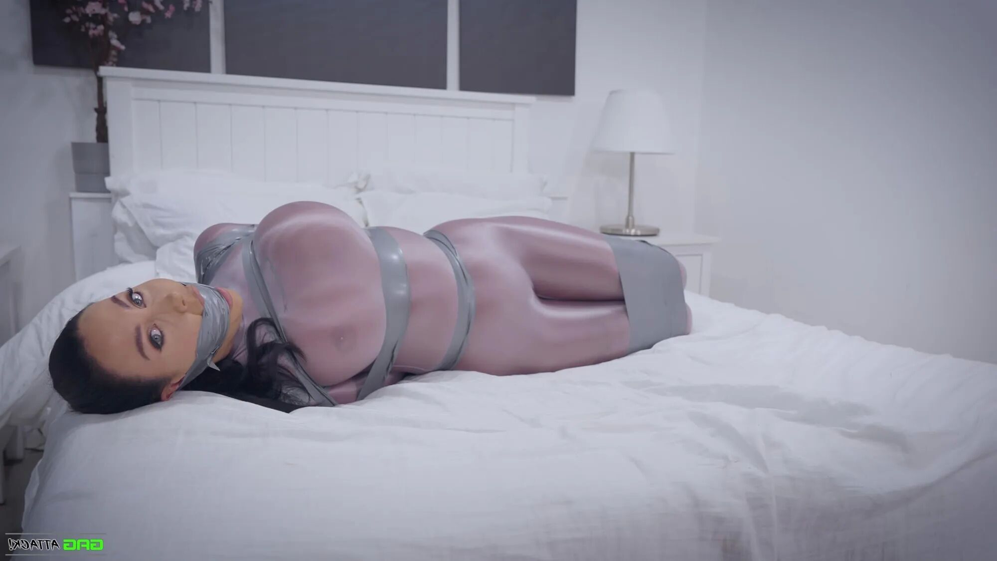 Mila - Catsuit Bondage Session Bound and Gagged - 17 Pics