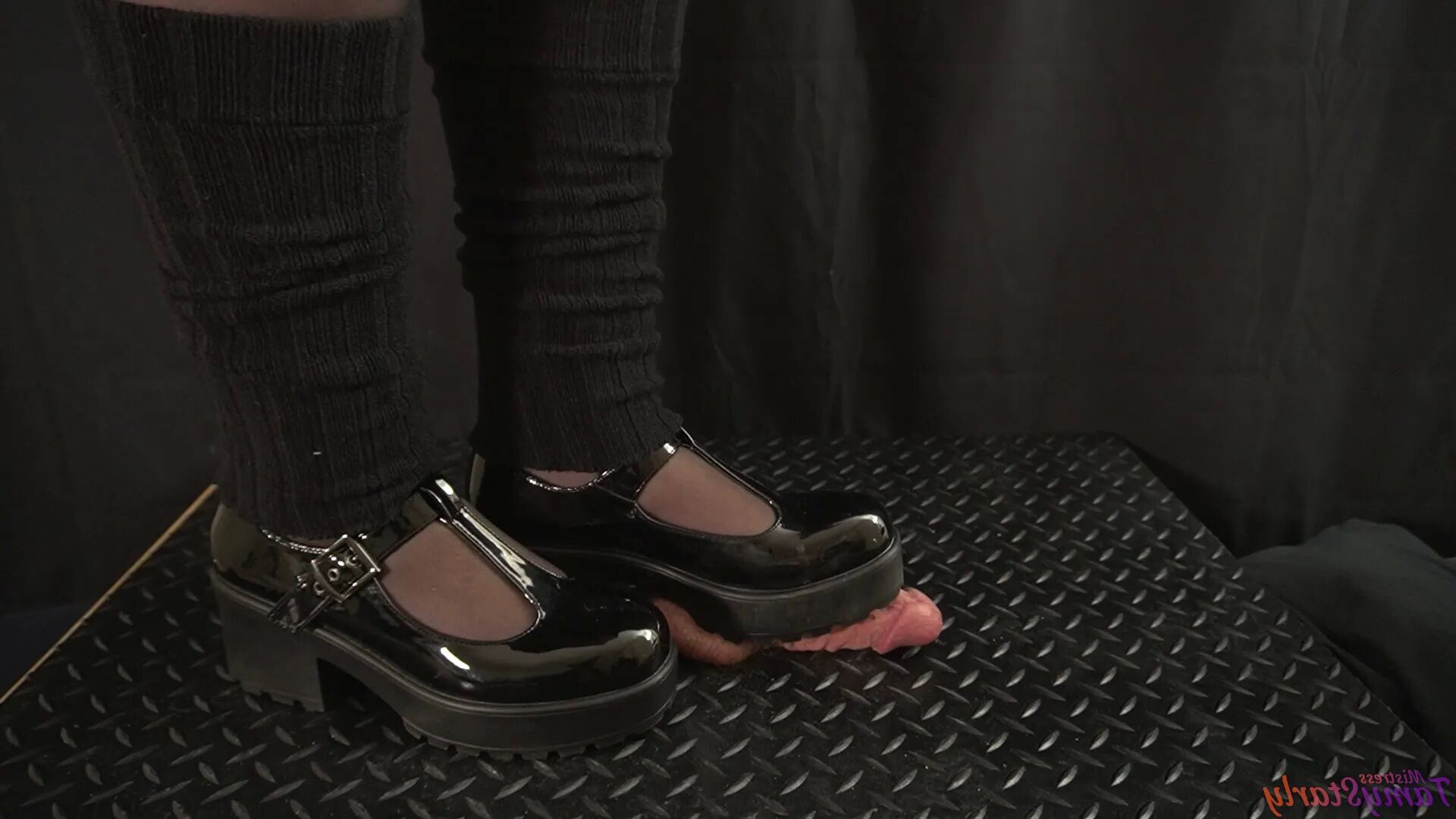 Painful CBT in Mary Jane Shoes - Bootjob, Shoejob - 15 Pics