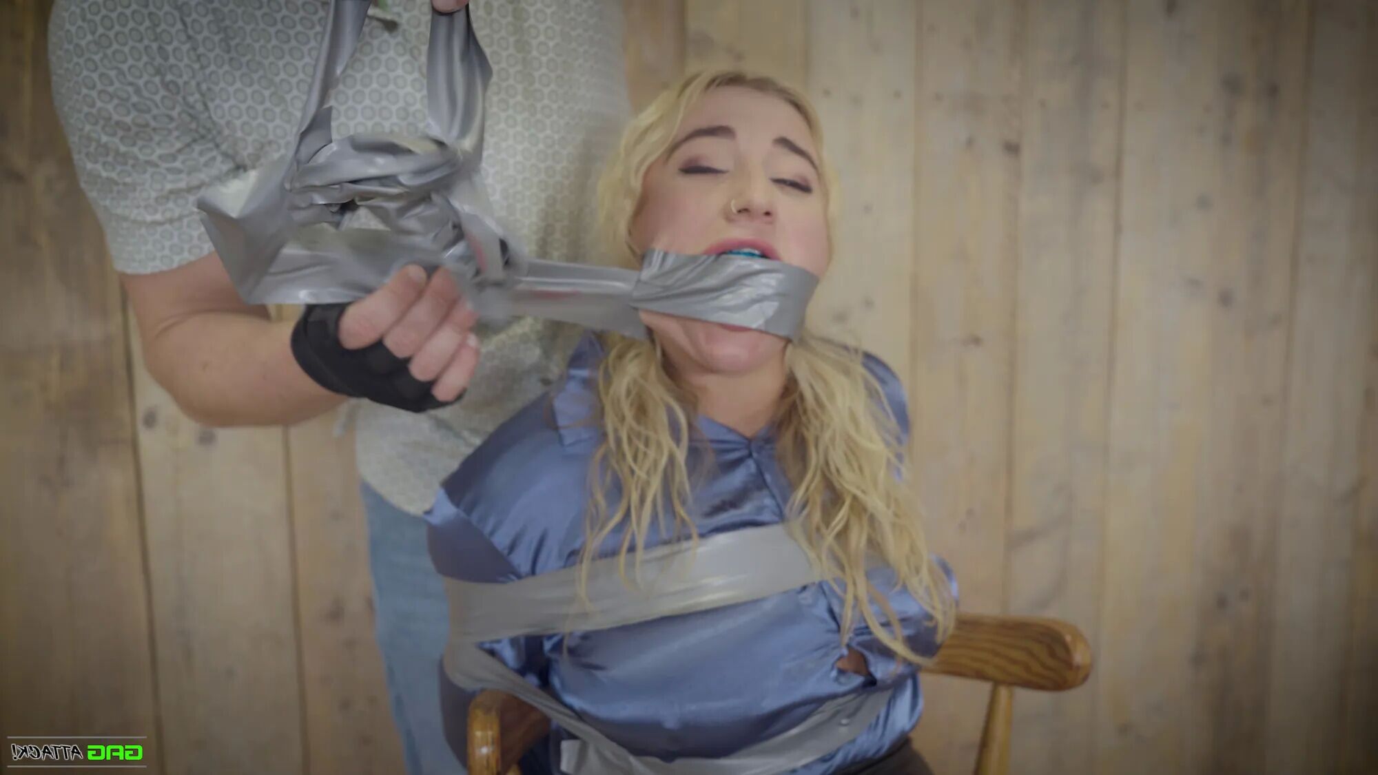 Zoey ziptie - Tape Bondage & Tape Gagged ( GagAttack.NL ) - 29 Pics