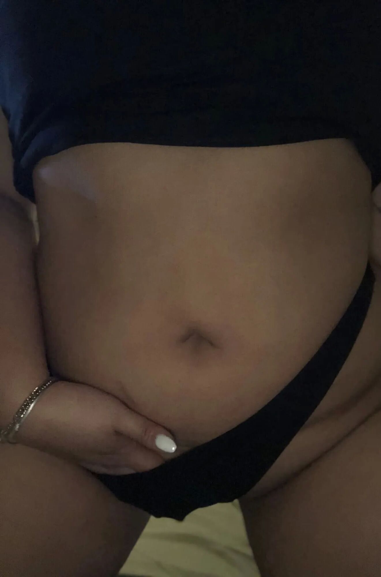 Feeling naughty in short little black dress - 6 Pics