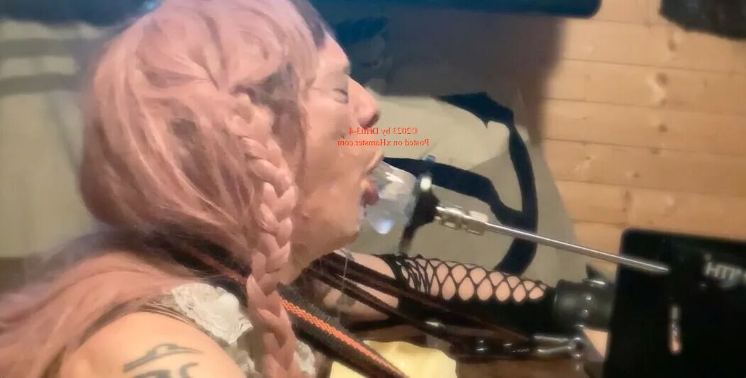 Deepthroat training with fucking machine 12-2023 - 13 Pics