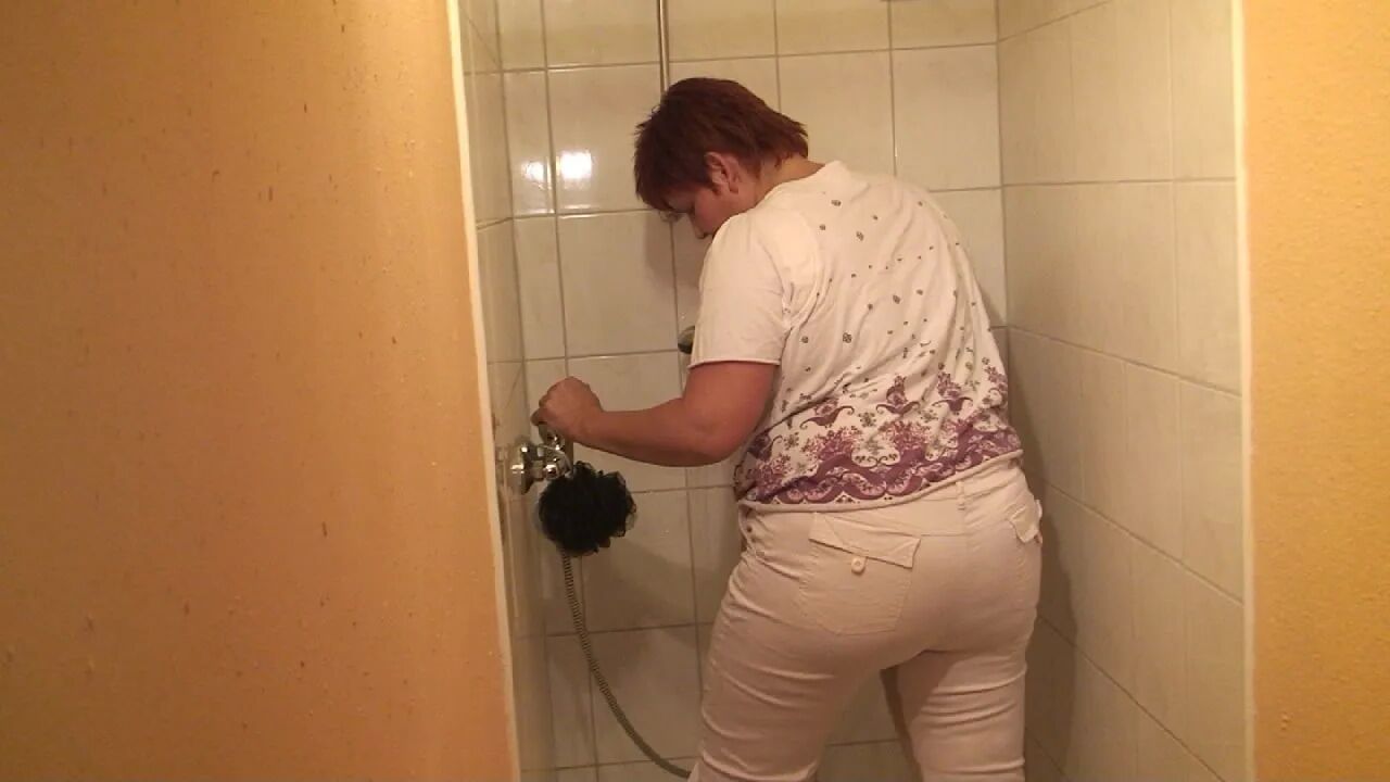 I shower in clothes and then an hot strip - 21 Pics