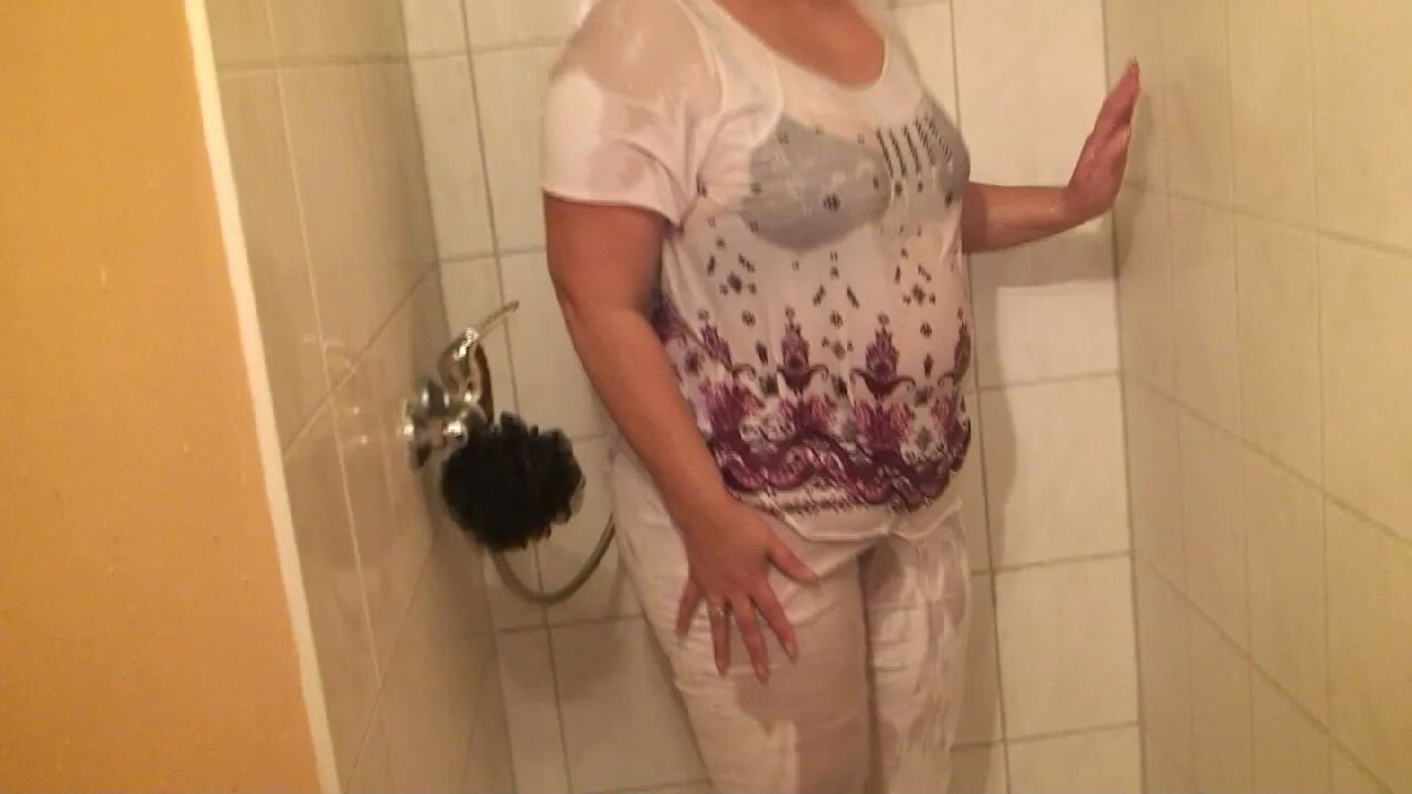 I shower in clothes and then an hot strip - 21 Pics