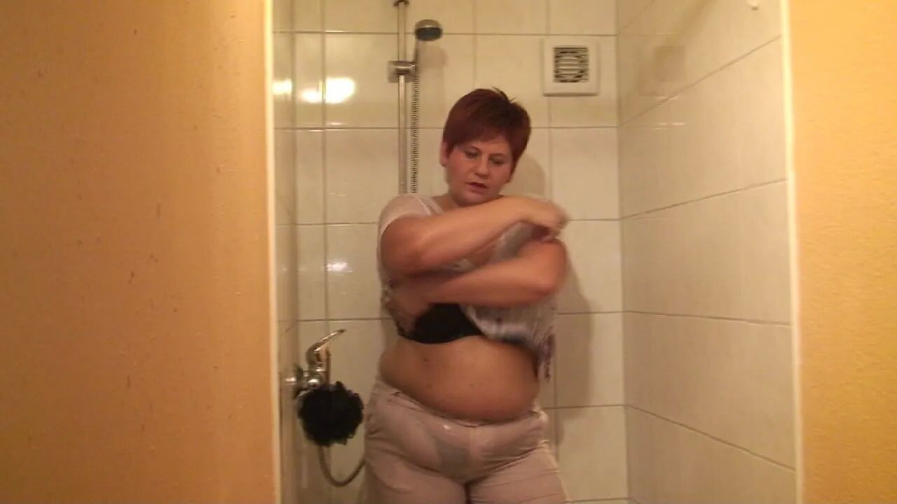 I shower in clothes and then an hot strip - 21 Pics