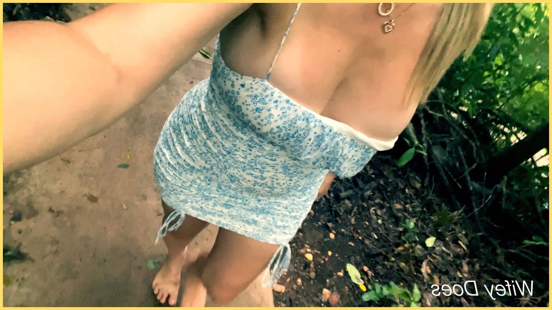 Wifey heads out in a tight dress no panties - 24 Pics